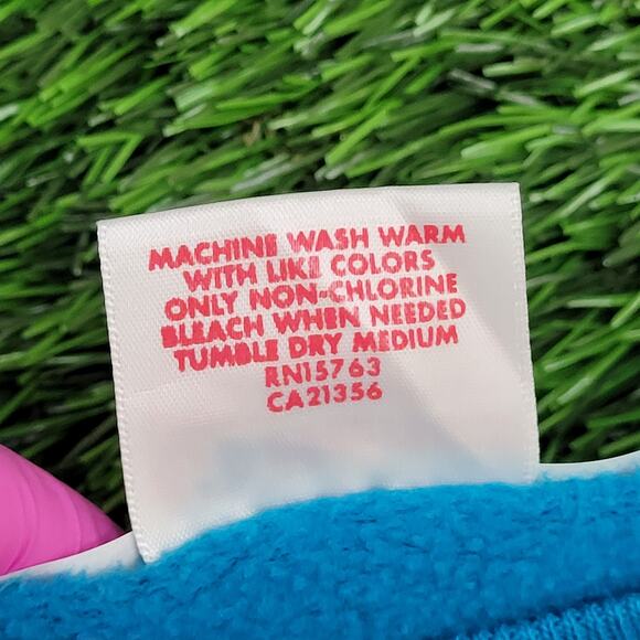 Vintage 90s Hanes Blank Sweatshirt Womens Large 21x22 Boxy Blue - Picture 7 of 11